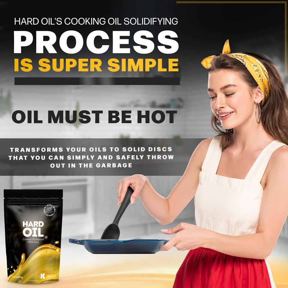 HARD OIL® Cooking Disposal Made Easy Solidifiant d'huile de
